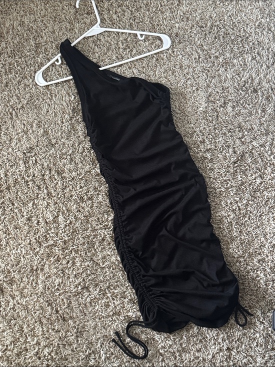 Forever 21 Dresses & Skirts - One-Shoulder Black Ruched Dress